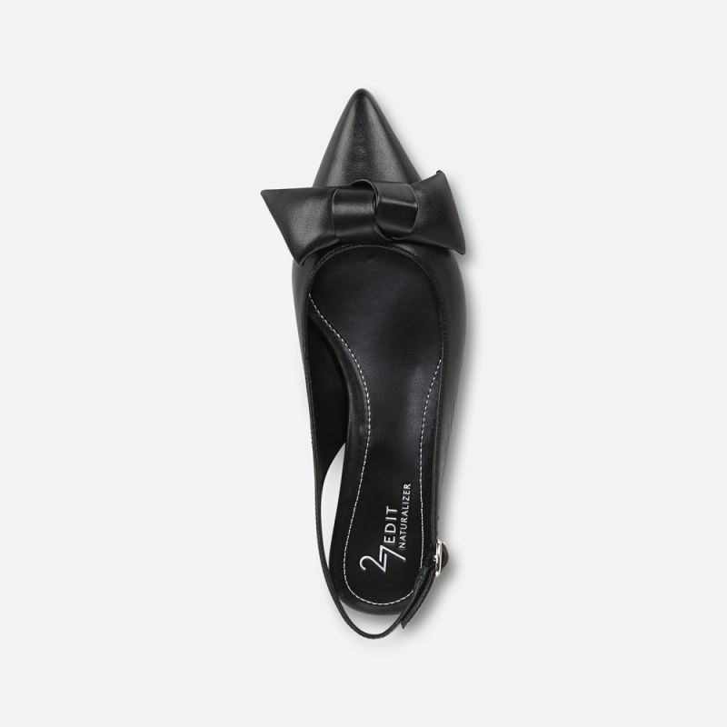 Naturalizer Women's 27 EDIT Shine Slingback - Black Leather