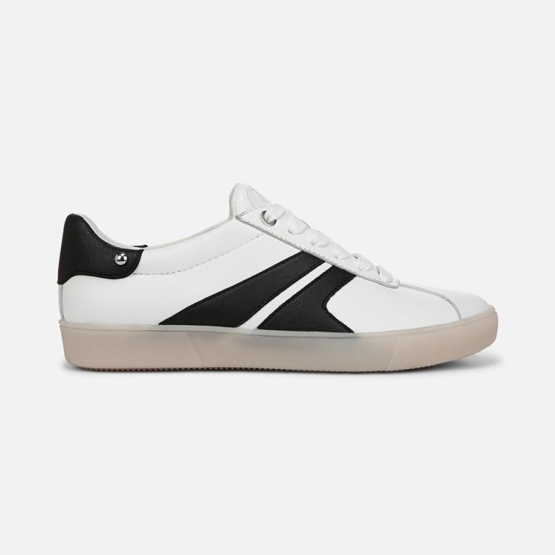Naturalizer Women's Medina Lace Up Sneaker - White / Black Leather