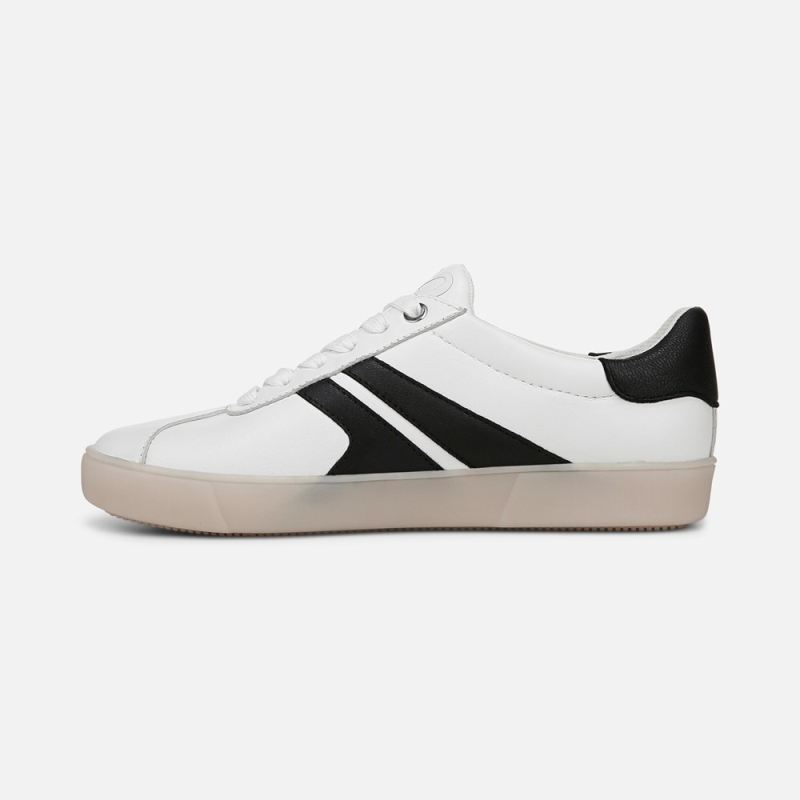 Naturalizer Women's Medina Lace Up Sneaker - White / Black Leather