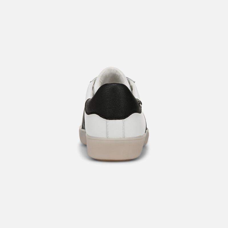 Naturalizer Women's Medina Lace Up Sneaker - White / Black Leather