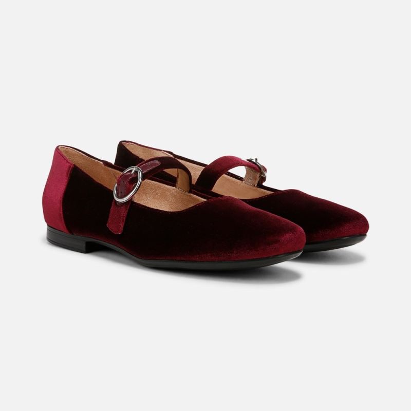 Naturalizer Women's Kelly Mary Jane Flat - Cabernet Sauvignon Velvet