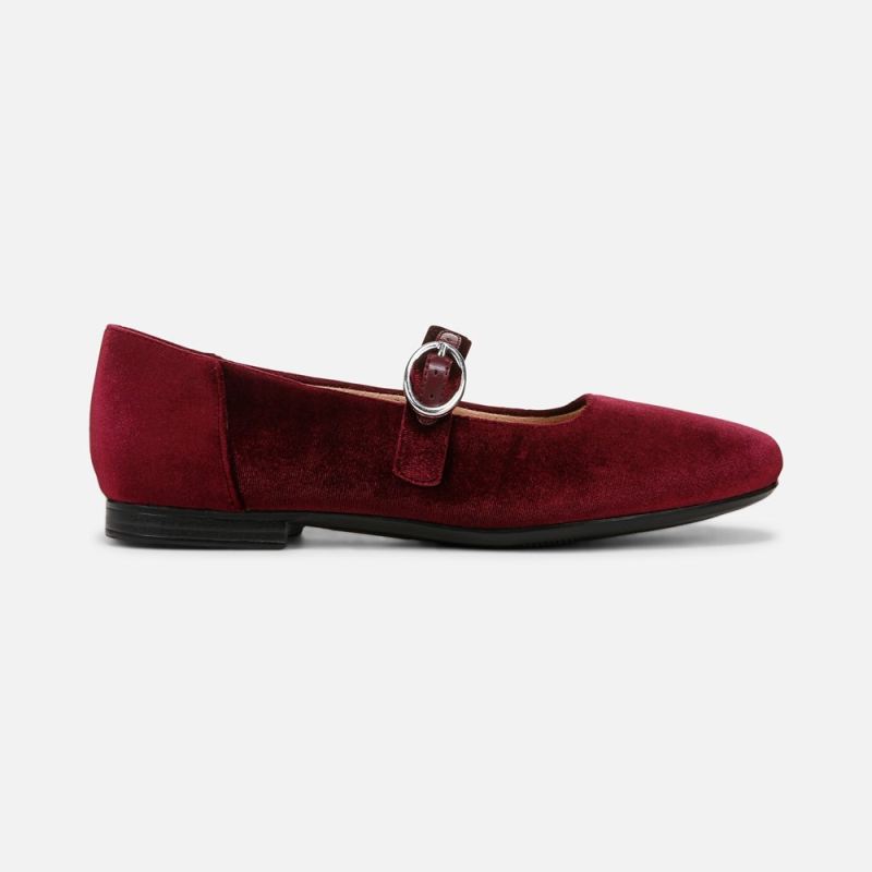 Naturalizer Women's Kelly Mary Jane Flat - Cabernet Sauvignon Velvet