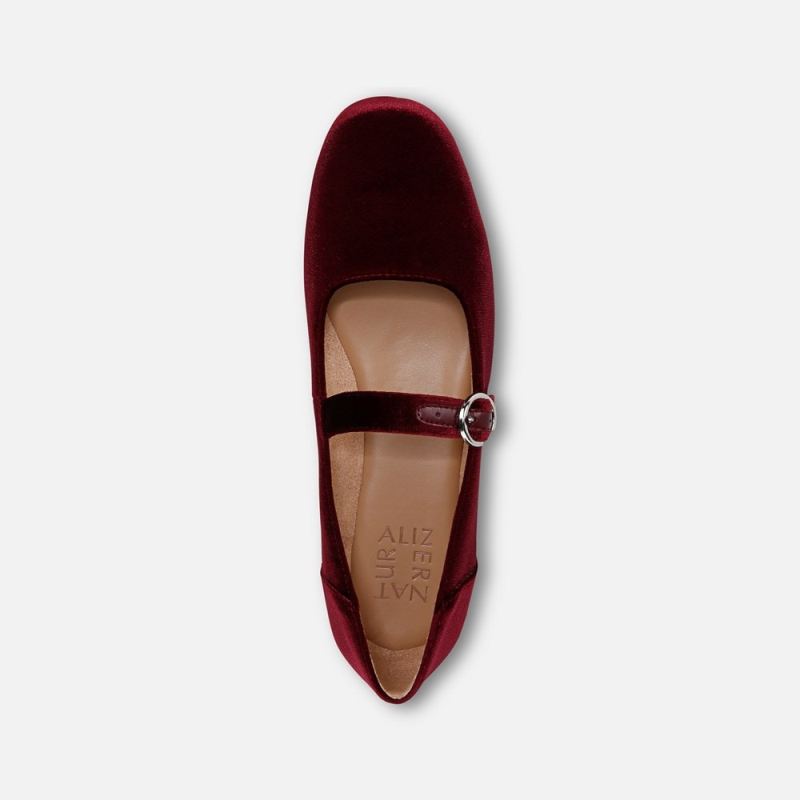 Naturalizer Women's Kelly Mary Jane Flat - Cabernet Sauvignon Velvet