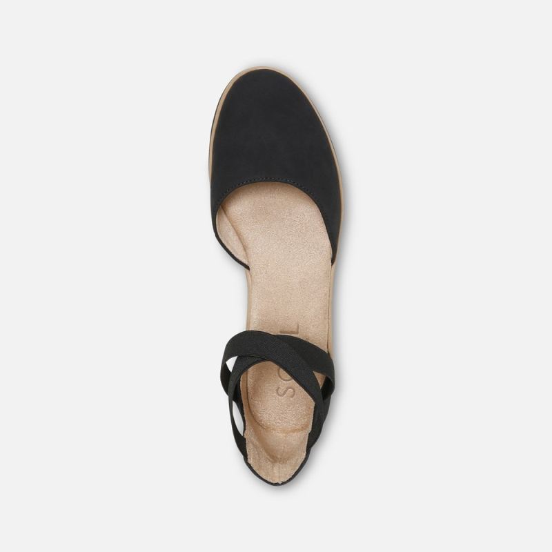 Naturalizer Women's SOUL Intro Flat - Black Synthetic