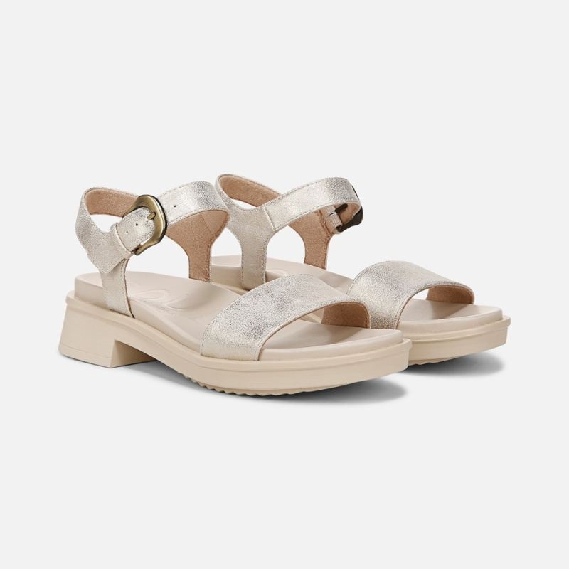 Naturalizer Women's SOUL Emma Strappy Sandal - Gold Faux Leather