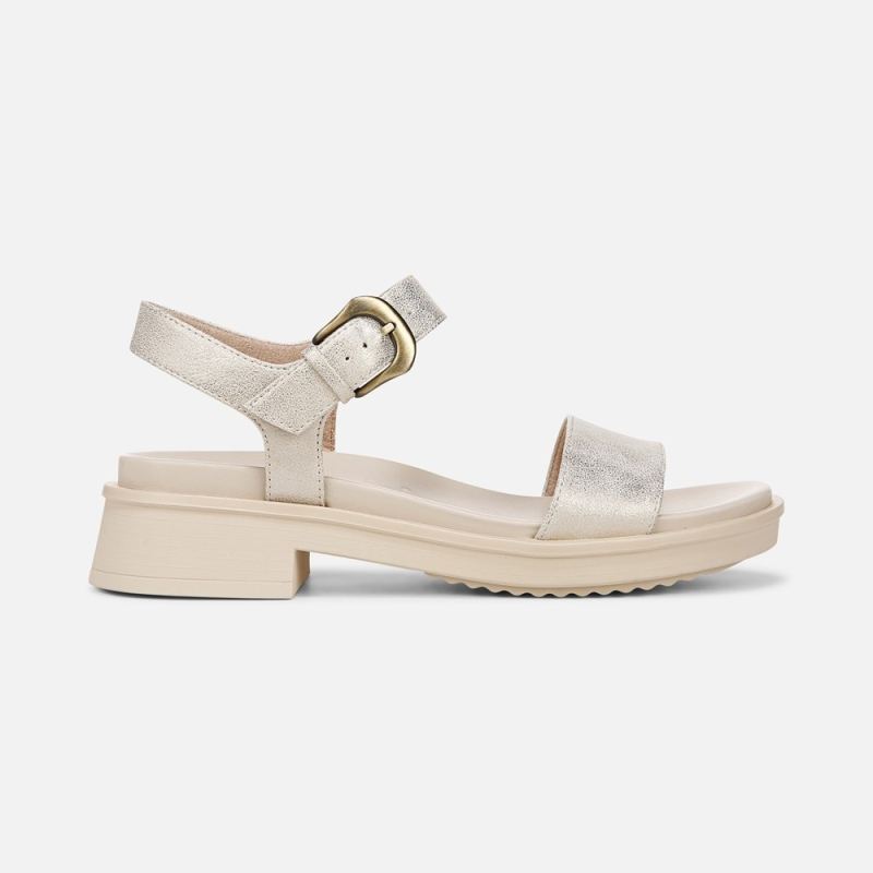 Naturalizer Women's SOUL Emma Strappy Sandal - Gold Faux Leather