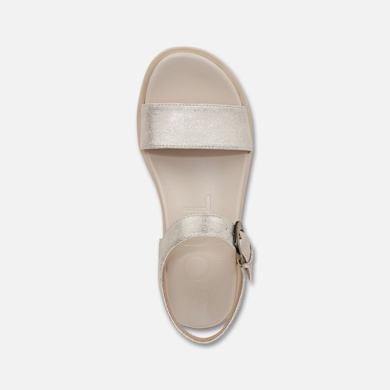 Naturalizer Women's SOUL Emma Strappy Sandal - Gold Faux Leather
