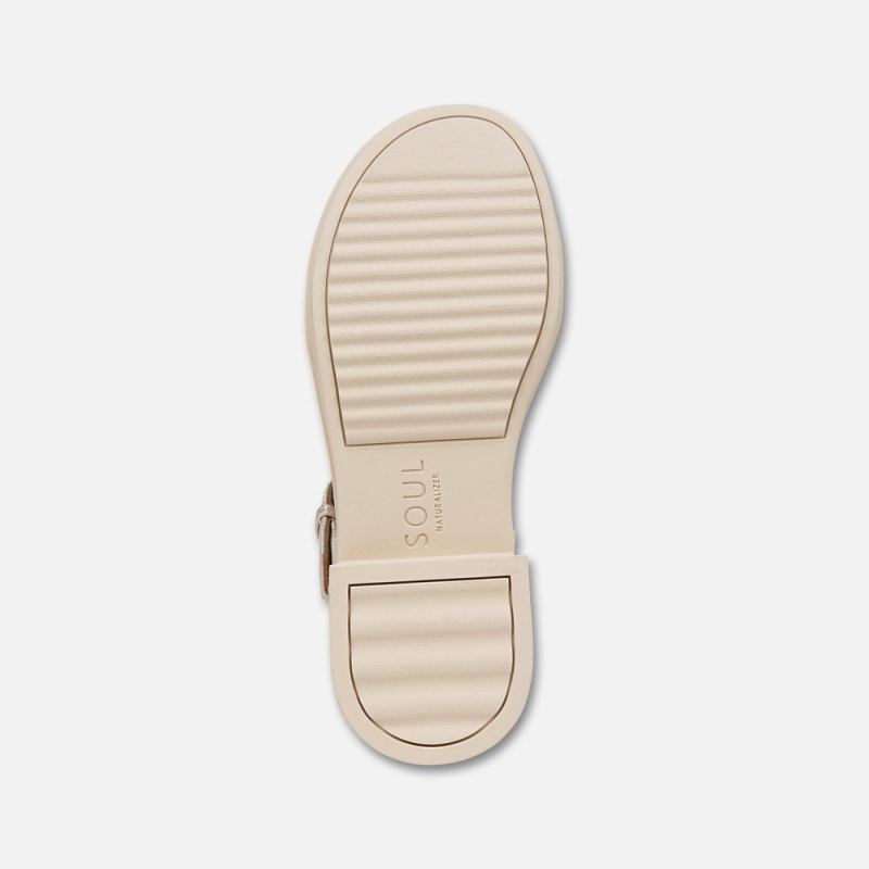 Naturalizer Women's SOUL Emma Strappy Sandal - Gold Faux Leather