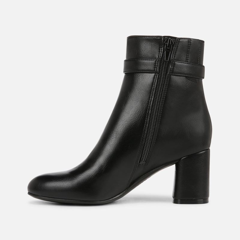Naturalizer Women's Lottie Ankle Bootie - Black Faux Leather