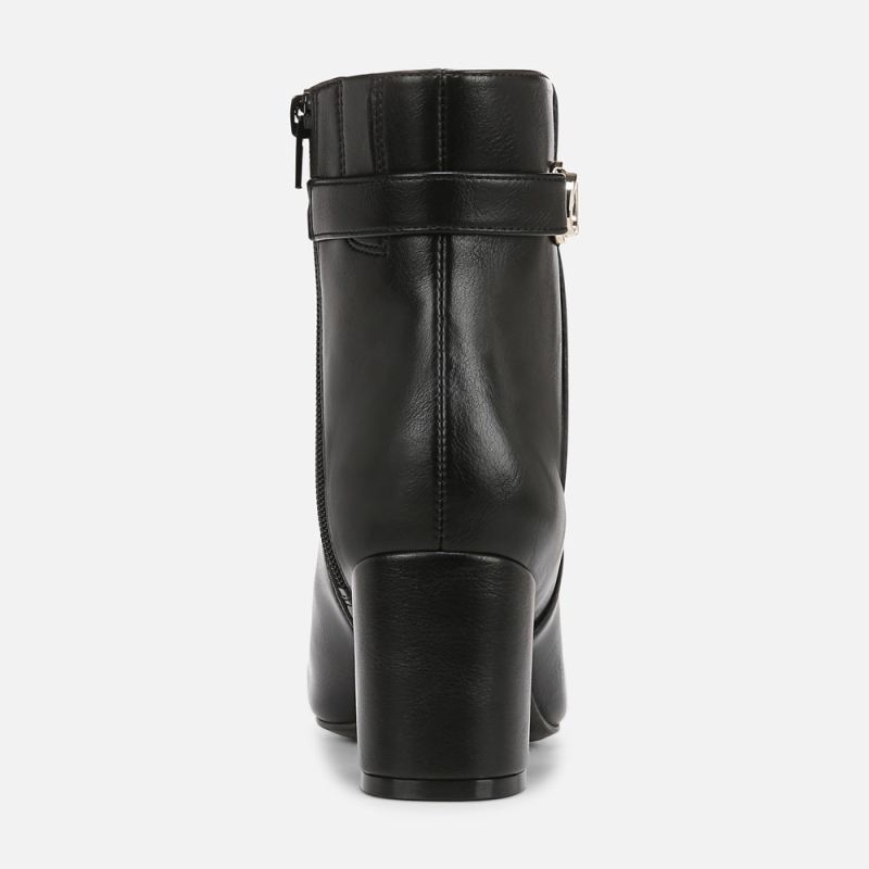 Naturalizer Women's Lottie Ankle Bootie - Black Faux Leather