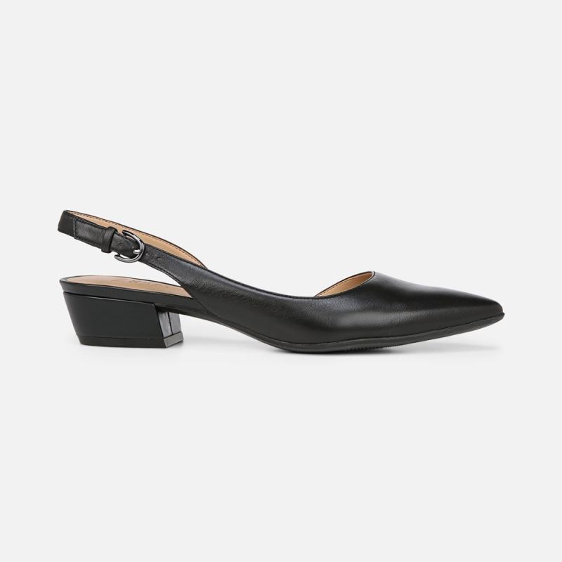 Naturalizer Women's Banks Pointed Toe Flat - Black Leather