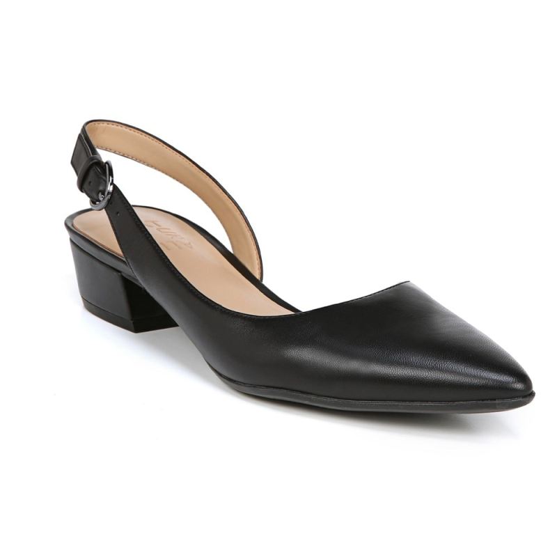 Naturalizer Women's Banks Pointed Toe Flat - Black Leather