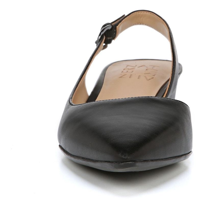 Naturalizer Women's Banks Pointed Toe Flat - Black Leather