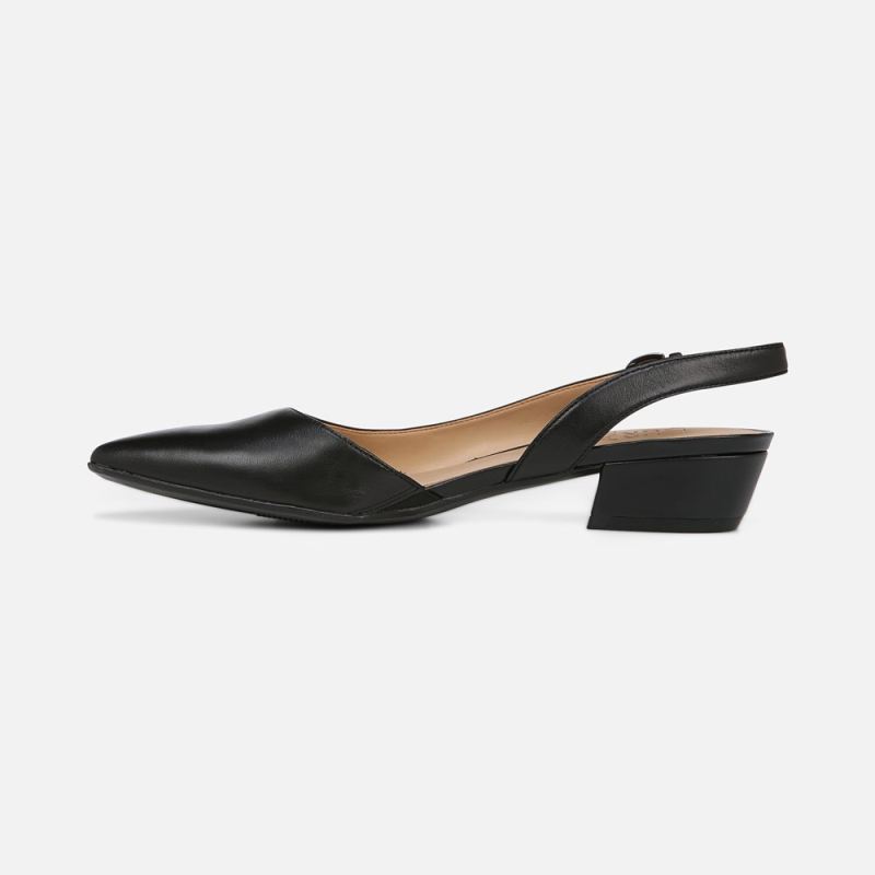 Naturalizer Women's Banks Pointed Toe Flat - Black Leather
