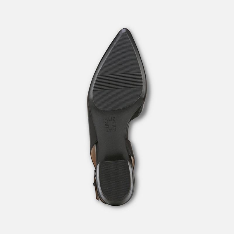 Naturalizer Women's Banks Pointed Toe Flat - Black Leather
