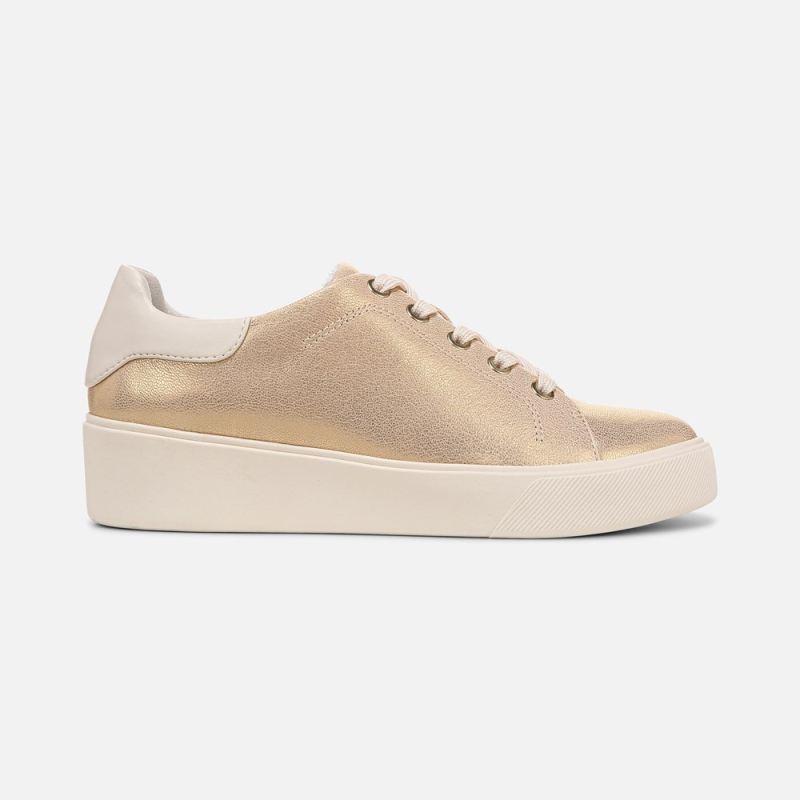 Naturalizer Women's Morrison 2.0 Lace Up Sneaker - Gold Leather