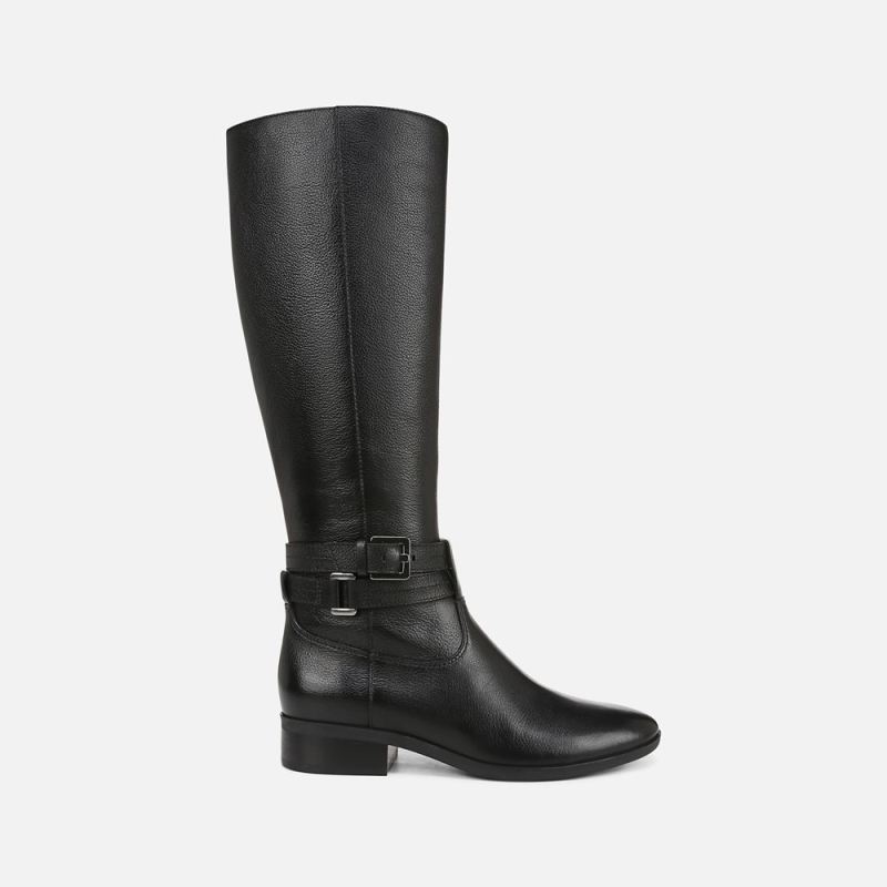 Naturalizer Women's Rory Wide Calf Knee High boot - Black Leather