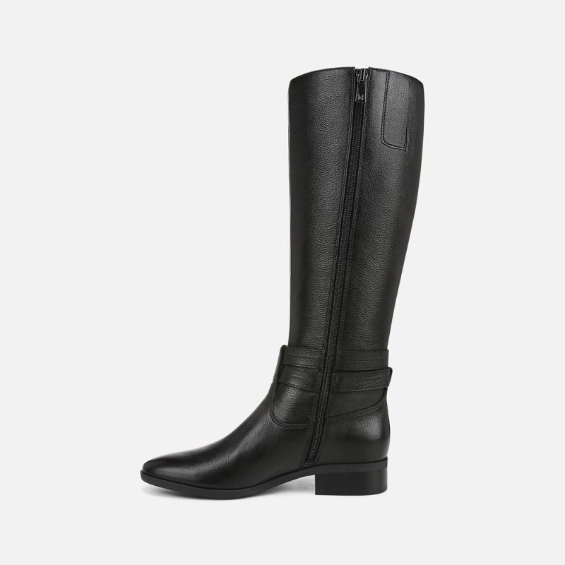 Naturalizer Women's Rory Wide Calf Knee High boot - Black Leather