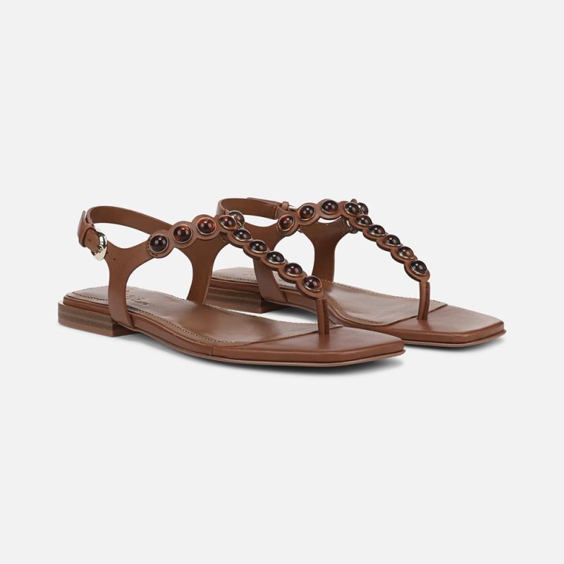 Naturalizer Women's 27 EDIT Nara Sandal - English Tea Brown Leather