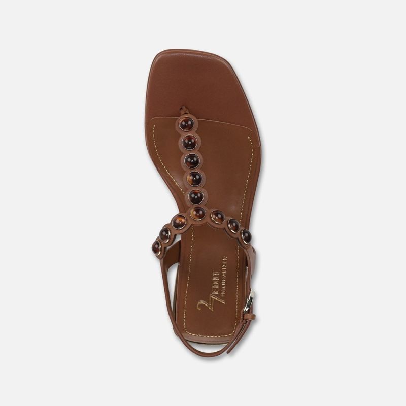 Naturalizer Women's 27 EDIT Nara Sandal - English Tea Brown Leather