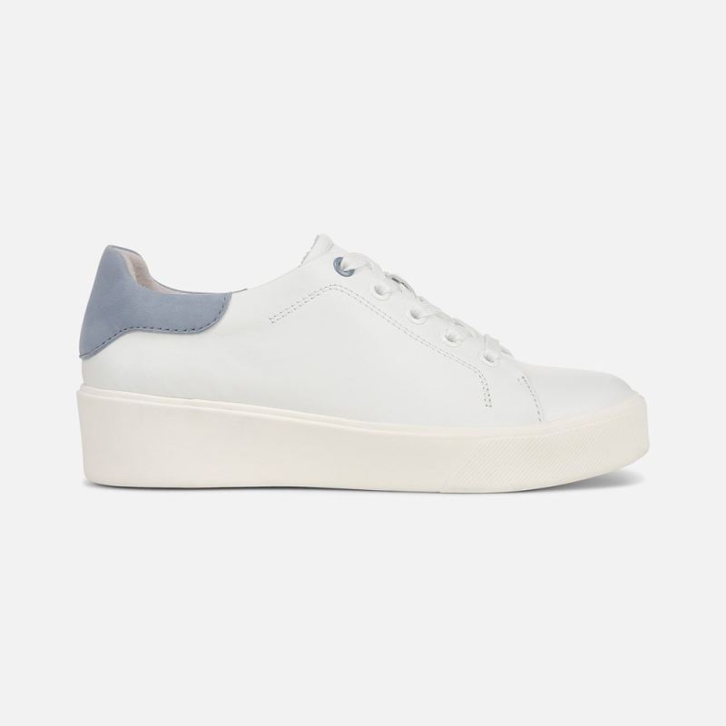 Naturalizer Women's Morrison 2.0 Lace Up Sneaker - White/Blue Leather