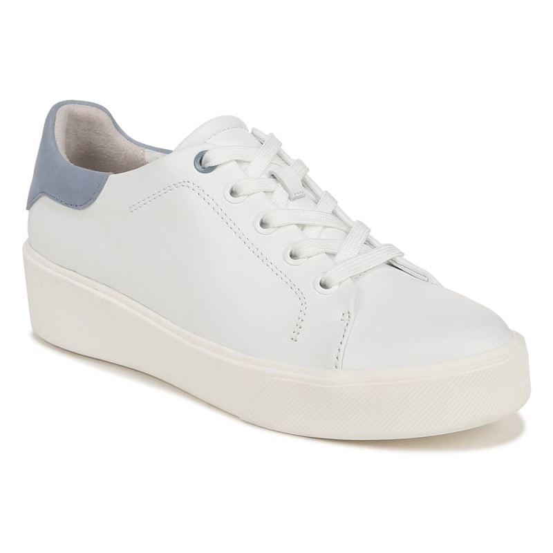 Naturalizer Women's Morrison 2.0 Lace Up Sneaker - White/Blue Leather