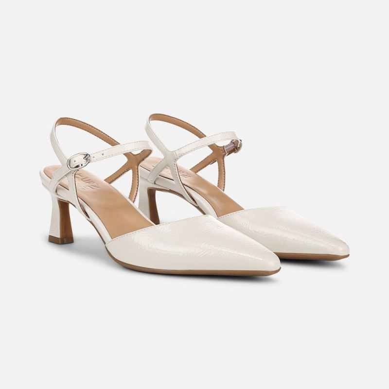 Naturalizer Women's Tara Dress Shoe - Warm White Faux Leather