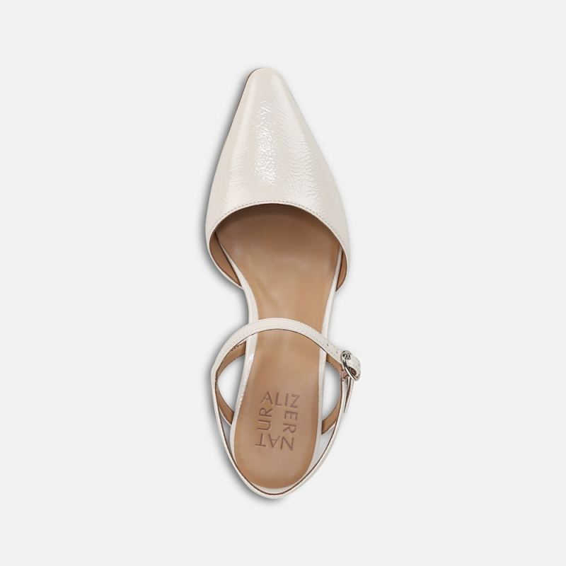 Naturalizer Women's Tara Dress Shoe - Warm White Faux Leather
