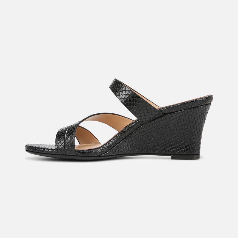 Naturalizer Women's Breona Dress Sandal - Black Faux Snake Leather