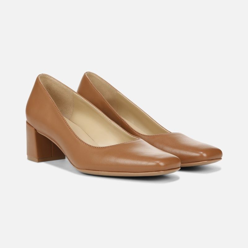 Naturalizer Women's Karina Pump - English Tea Brown Leather