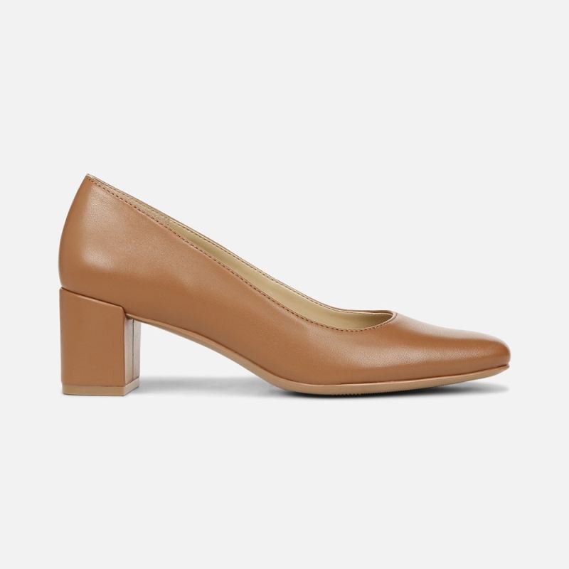 Naturalizer Women's Karina Pump - English Tea Brown Leather