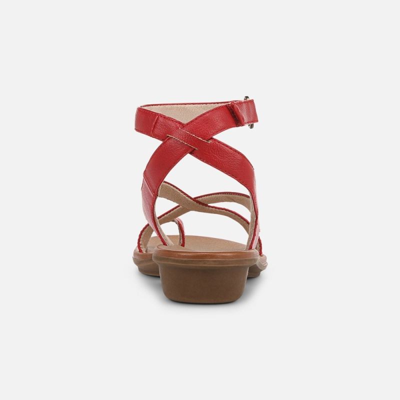 Naturalizer Women's Soul Sivan Strappy Sandal - Ruby Red Faux Leather