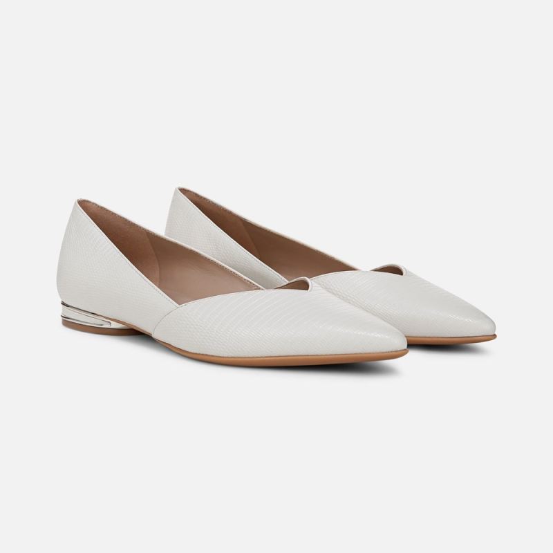 Naturalizer Women's Havana Flat - Warm White Snake Print Leather
