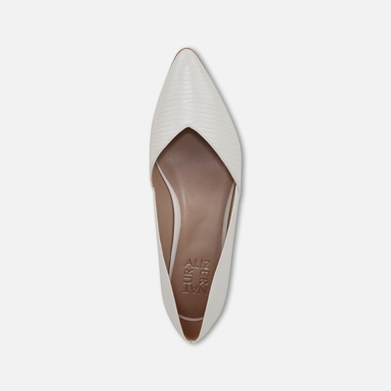 Naturalizer Women's Havana Flat - Warm White Snake Print Leather