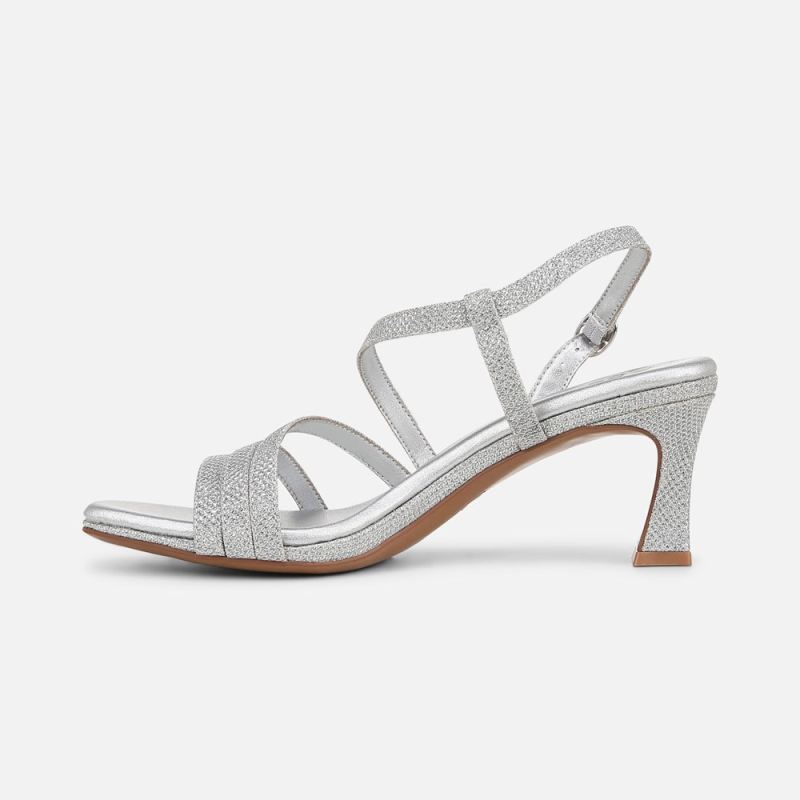 Naturalizer Women's Galaxy Dress Sandal - Silver Faux Leather