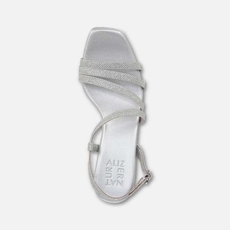 Naturalizer Women's Galaxy Dress Sandal - Silver Faux Leather