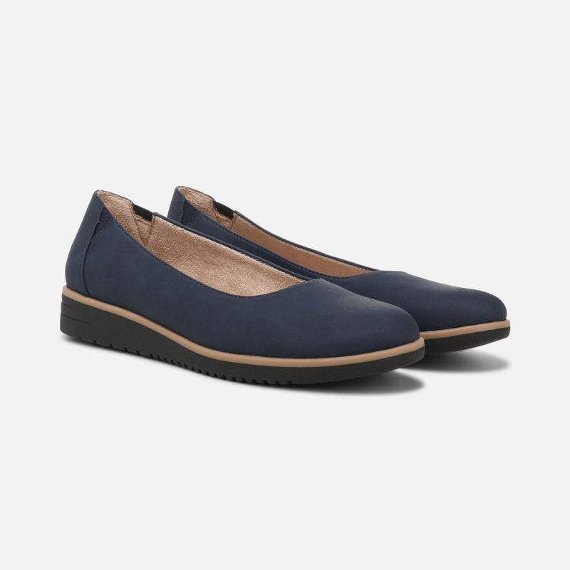 Naturalizer Women's SOUL Idea Ballet Flat - Navy Synthetic - Click Image to Close