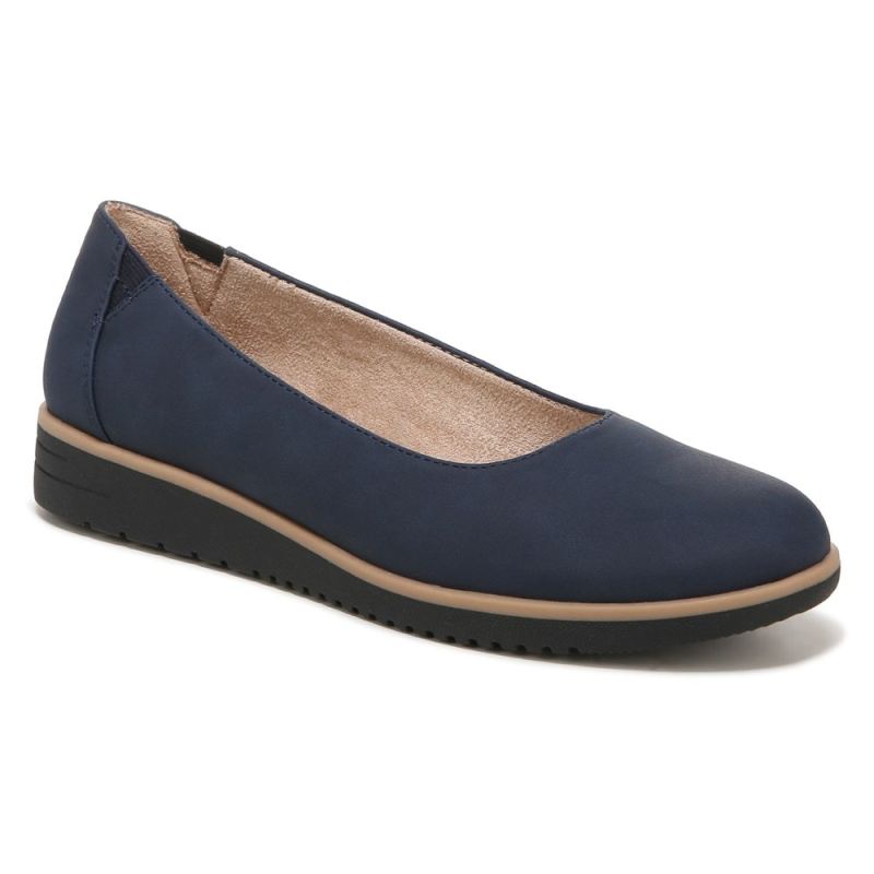 Naturalizer Women's SOUL Idea Ballet Flat - Navy Synthetic