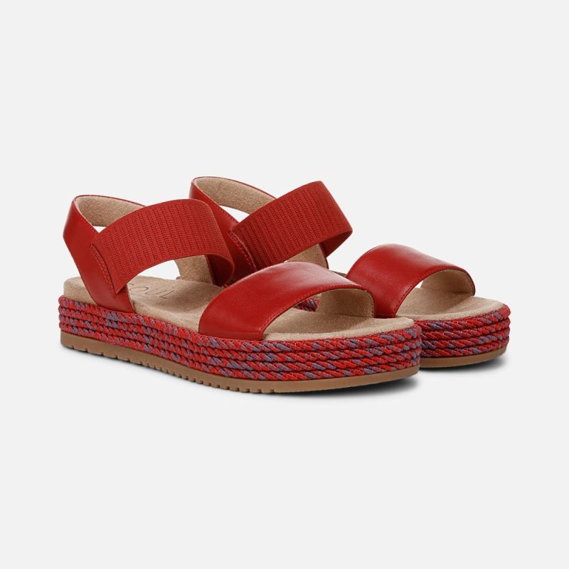 Naturalizer Women's SOUL Diana Strappy Sandal - Red Clay Faux Leather