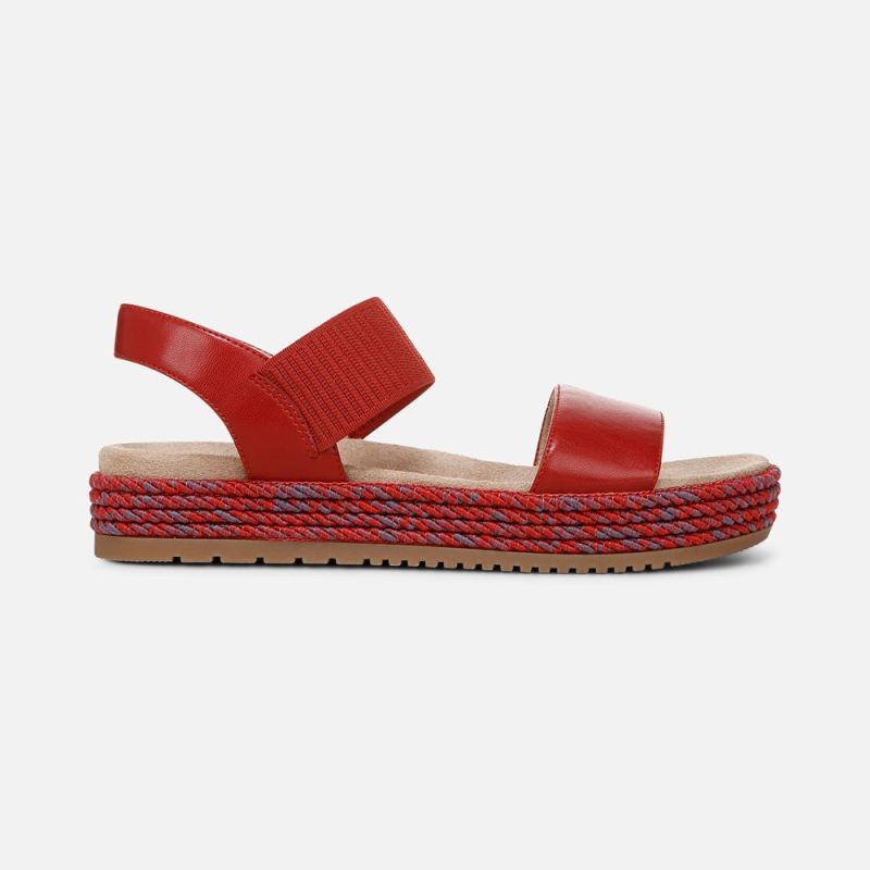 Naturalizer Women's SOUL Diana Strappy Sandal - Red Clay Faux Leather