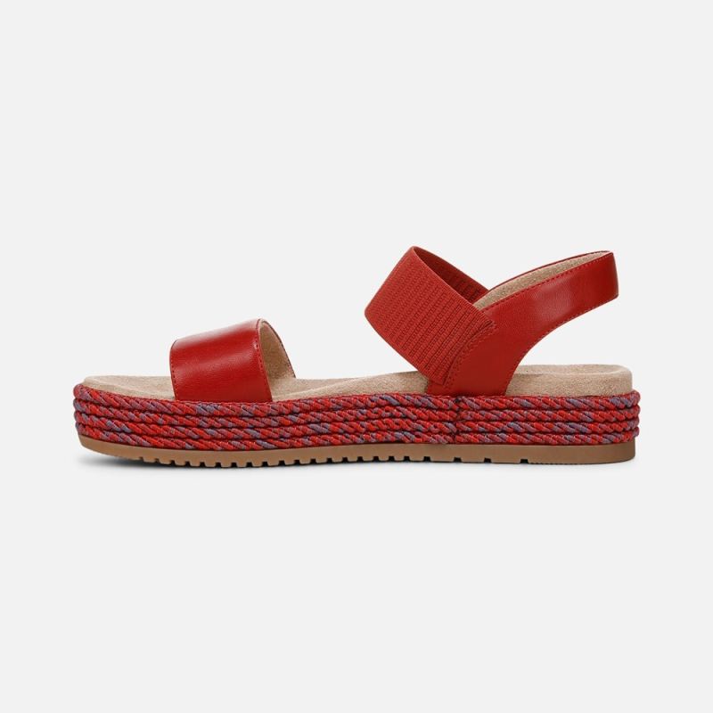 Naturalizer Women's SOUL Diana Strappy Sandal - Red Clay Faux Leather