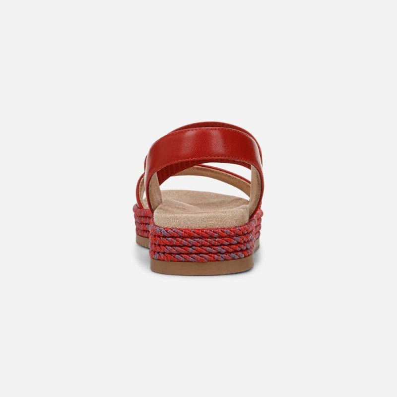 Naturalizer Women's SOUL Diana Strappy Sandal - Red Clay Faux Leather