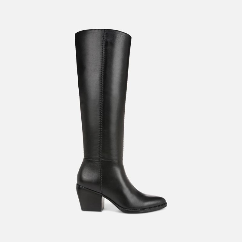 Naturalizer Women's Fae Wide Calf Knee High Boot - Black Leather