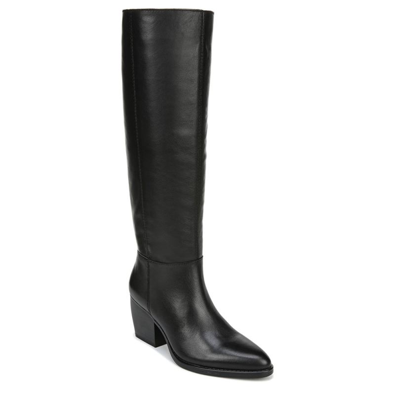 Naturalizer Women's Fae Wide Calf Knee High Boot - Black Leather