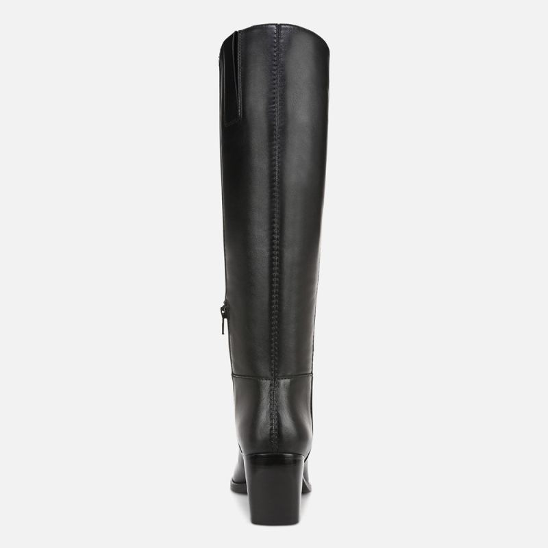 Naturalizer Women's Fae Wide Calf Knee High Boot - Black Leather