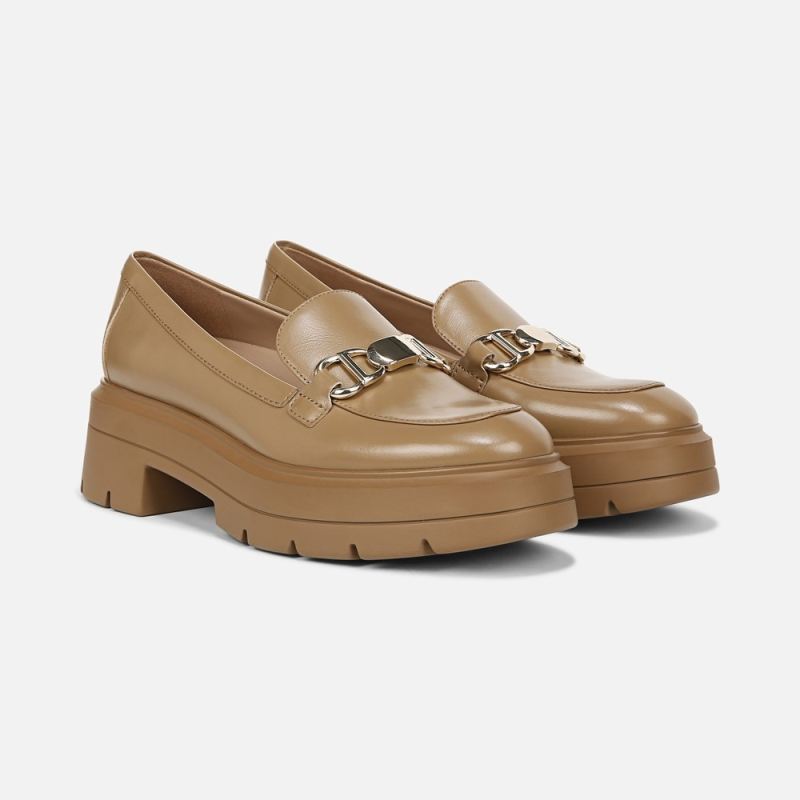 Naturalizer Women's Nina Lug Loafer - Dark Tan Leather
