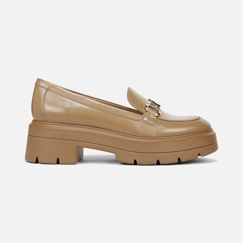 Naturalizer Women's Nina Lug Loafer - Dark Tan Leather