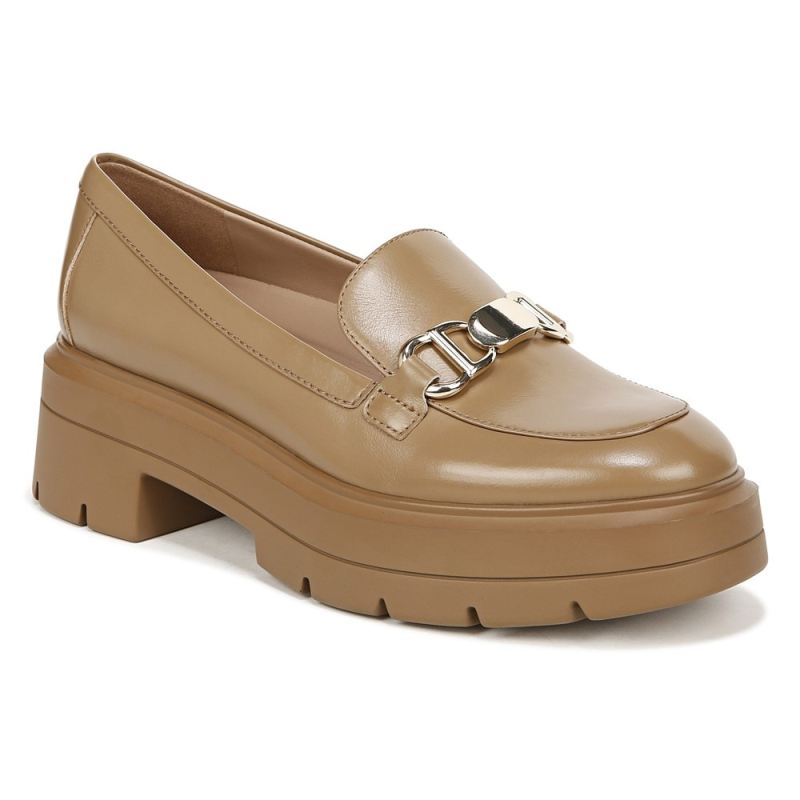 Naturalizer Women's Nina Lug Loafer - Dark Tan Leather