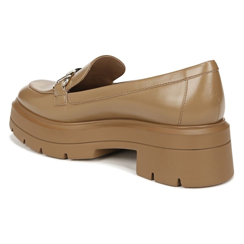Naturalizer Women's Nina Lug Loafer - Dark Tan Leather