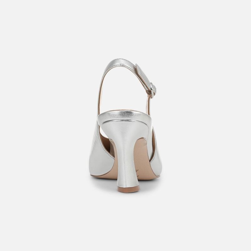 Naturalizer Women's 27 EDIT Elaine Slingback Dress Shoe - Silver Leather